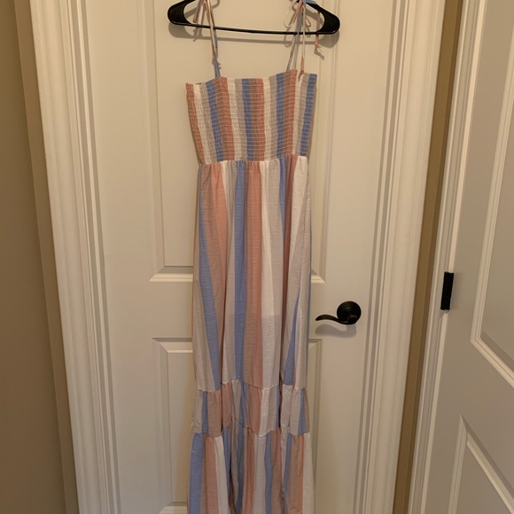 Peach Love California Dresses & Skirts - Peach Love Long Striped Sundress NWT